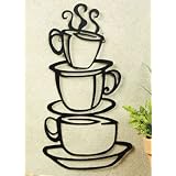 COFFEE house cup java SILHOUETTE wall art metal mug NU