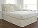 Luxury Hotel Tailored Bed Skirt, Box Pleats, 14 Inch Drop, King, Ivory