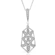 One of a Kind 1/3ctw Round Diamond Pendant in 18kt White Gold (HI/SI)