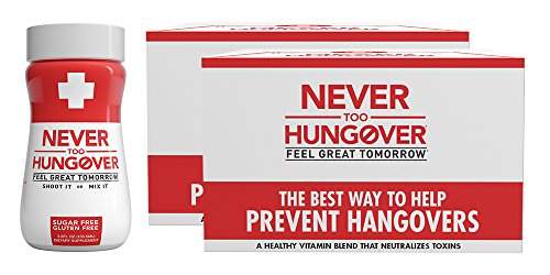 Never Too Hungover - Hangover Prevention Drink (12 Pack - 3.5 Oz Bottles)