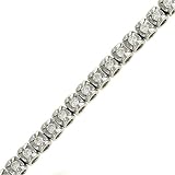 Illusion Set Infinity Diamond Tennis Bracelet 2.00cttw