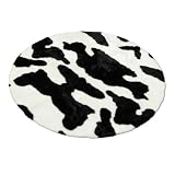 Cow Round | Cow Collection | Faux Fur Rug | 5 foot