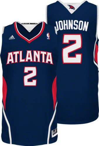 NBA Men's Atlanta Hawks Joe Johnson Revolution 30 Road Swingman Jersey (Navy, X-Large)