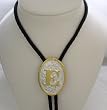 Silver/Gold Plated Monogram Letter "E" Bolo Tie