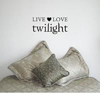 LIVE LOVE TWILIGHT - Edward Cullen Design - Vinyl Wall Room Decal Sticker #W008 | Color: Midnight Black