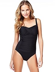 Cross Front Ruched Swimsuit