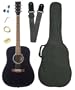 Barcelona Full Size Acoustic Guitar with Free Carrying Bag and Accessories - Black
