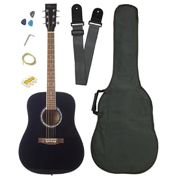 Set A Shopping Price Drop Alert For Barcelona Full Size Acoustic Guitar with Free Carrying Bag and Accessories - Black