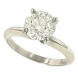 2.04cttw Round 4-Prg Diamond Solitaire Ring Egl F-G/I1