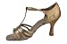 Ladies' Latin Rhythm Bop Signature S9273 Tan Satin Rhinestone EK11012A 3 Heel