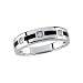 14K White Gold 0.15 ct. Diamond and Onyx Men's Ring