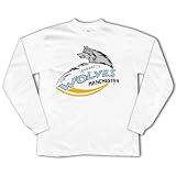 Manchester Wolves Arena Football Logo Long Sleeve T-Shirt - White