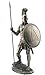 14.38 Inch Spartan Warrior with Spear and Hoplite Shield Figurine