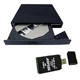 Slim portable External Slim USB 2.0 CD-ROM Drive for MSI Wind U100 U120 U123 VR220 EX300 seires Laptops w/ AGPtek USB2.0 All in one card reader