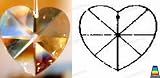 Swarovski Strass Aurora Heart With Lazer Logo Etched 28mm # 8781-28