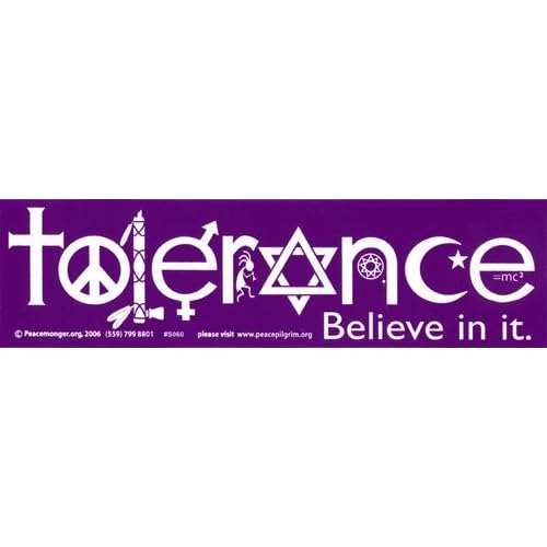tolerance bumper sticker
