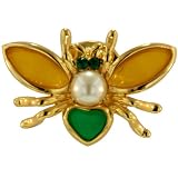 Faux Pearl Fly Animal Pin Brooch