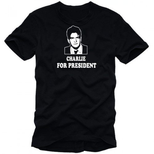 Coole-Fun-T-Shirts T-Shirt CHARLIE FOR PRESIDENT - Two and a half men - Mein cooler Onkel  Preisvergleich