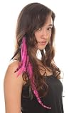 Color Fiend Pink And Black Feather Clip-In Synthetic Hair Extension 1 Pack