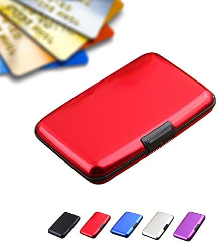 Desert Song Aluminum Wallet Credit Card Holder with RFID Protection Red
