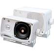 3.5" 200-Watt 3-Way Weather-Proof Mini Box Speaker Syste-White