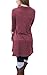 Our Precious Women's Lapel Neck Long Sleeve Loose Sides Slit Shirt Tunic Dress