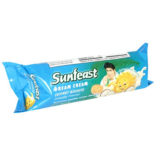 Sunfeast Dream Creme, Coconut Biscuits, 3.5-Ounce Packages (Pack of 10) by Sunfeast