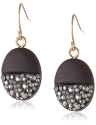 Kenneth Cole New York "Pave Splash" Pave Oval Drop Earrings