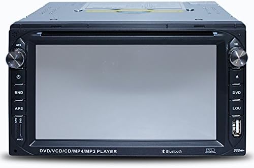 Azshine 6.2 Inch Double DIN In-Dash Car DVD Player Touch Screen LCD Unit with DVD/CD/MP3/MP4/USB/SD/FM/ Radio/Bluetooth/Stereo/Audio/Analog TV with remote