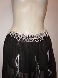 Silver Metal Belt with Swags and Bells