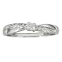 10K White Gold Diamond Promise Ring, Crossover Style Band ( sizes 4 - 10)