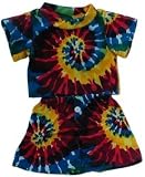 Tye Die Shorts Set Clothes for 14 - 18 Stuffed Animals and Dolls