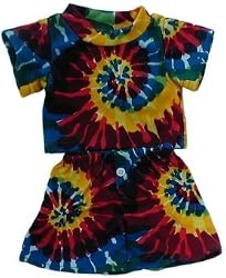 Tye Die Shorts Set Clothes for 14" - 18" Stuffed Animals and Dolls