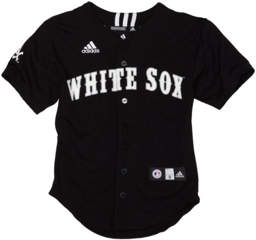 MLB Boys' Chicago White Sox Screen Print Baseball Jersey, Black, Large