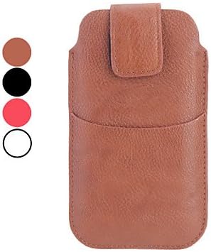 NaT Magic Tape Design Lichee Pattern Leather Pouches for Samsung Galaxy S4 I9500 (Assorted Colors) , Brown