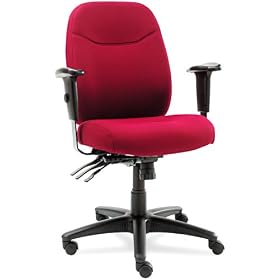 Alera WR41FB30B Wrigley Series High-Back Multifunction Chair with Burgundy Upholstery by Alera