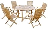 Review Firmans  / 150cm Round Portland Fixed Leg Table with Integral Lazy Susan and 4 Westminster Folding Armchairs