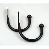Urbanest Steel Drapery Holdbacks, Set of 2, 5 Colors Available (Bronze)