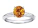 1.25 cts Genuine Citrine Solitaire Engagement Ring - 14kt White or Yellow Gold