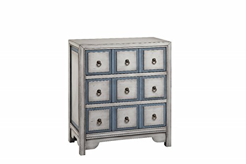 Stein World Furniture 3-Drawer Chest, Polar White/Smoke Blue