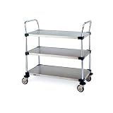 Commercial Utility Cart with 3 Shelves Stainless Steel 18x30 by InterMetro 41f5fl5xH8L. SL160 Commercial Utility Cart with 3 Shelves Stainless Steel 18x30 by InterMetro