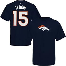 Tim Tebow Reebok Name and Number Denver Broncos T-Shirt