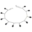 Silver Anklet Pair Jewelry for Women 17 Grams 10 inches (ganklt041)