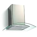 PKM 9999 + CF110 Dunstabzugshaube / 450m3/h / ausziehbarer Kamin / Edelstahl-Glas / 2 Kohlefilter