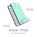 iPhone 7 Case Cover - Noot Products Dual Layer Protective Case with Credit Card and ID Compartment and Kickstand - Turquoise