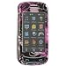Premium Designer Hard Crystal Snap-on Case for Samsung Impression A877 - (AT&T) Cool Hot Pink Butterfly Print