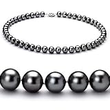 Black 7-8mm AA Freshwater Pearl Necklace 16 inch