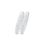 14K White Gold 5 ct. Diamond In & Out Hoop Earrings