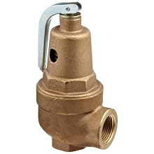 Apollo Valve 10-600 Series Bronze Safety Relief Valve, ASME Hot Water, 150 psi Set Pressure, 1" NPT Female