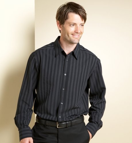 Big & Tall Autograph Long Sleeve Bold Stripe Shirt